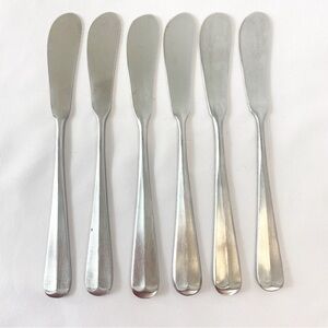 6 Towle Supreme Cutlery Vintage Japan Stainless Flat Butter/Cheese Spreaders